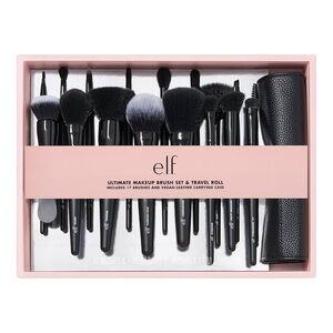 NEW Elf 17 Piece Brush Set + Travel Roll